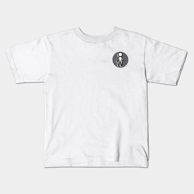 Small Human Icon Kids T-Shirt by Sydnini_art
